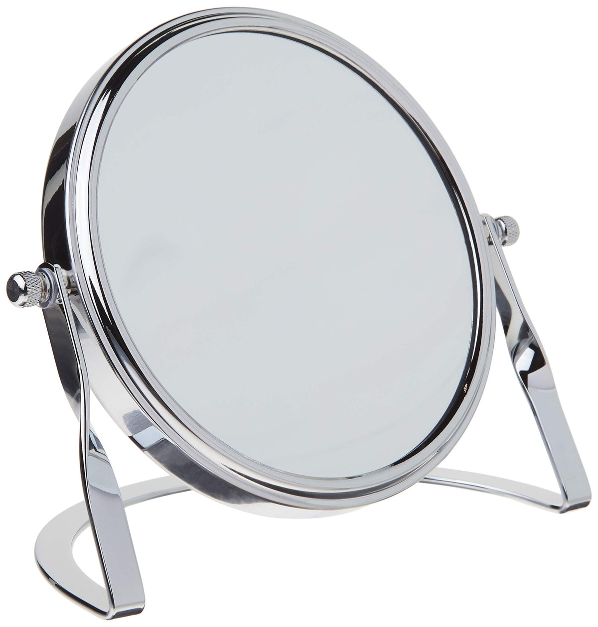 Magnification Makeup Mirror with Chrome Finish - Double-Sided 5x & 1x