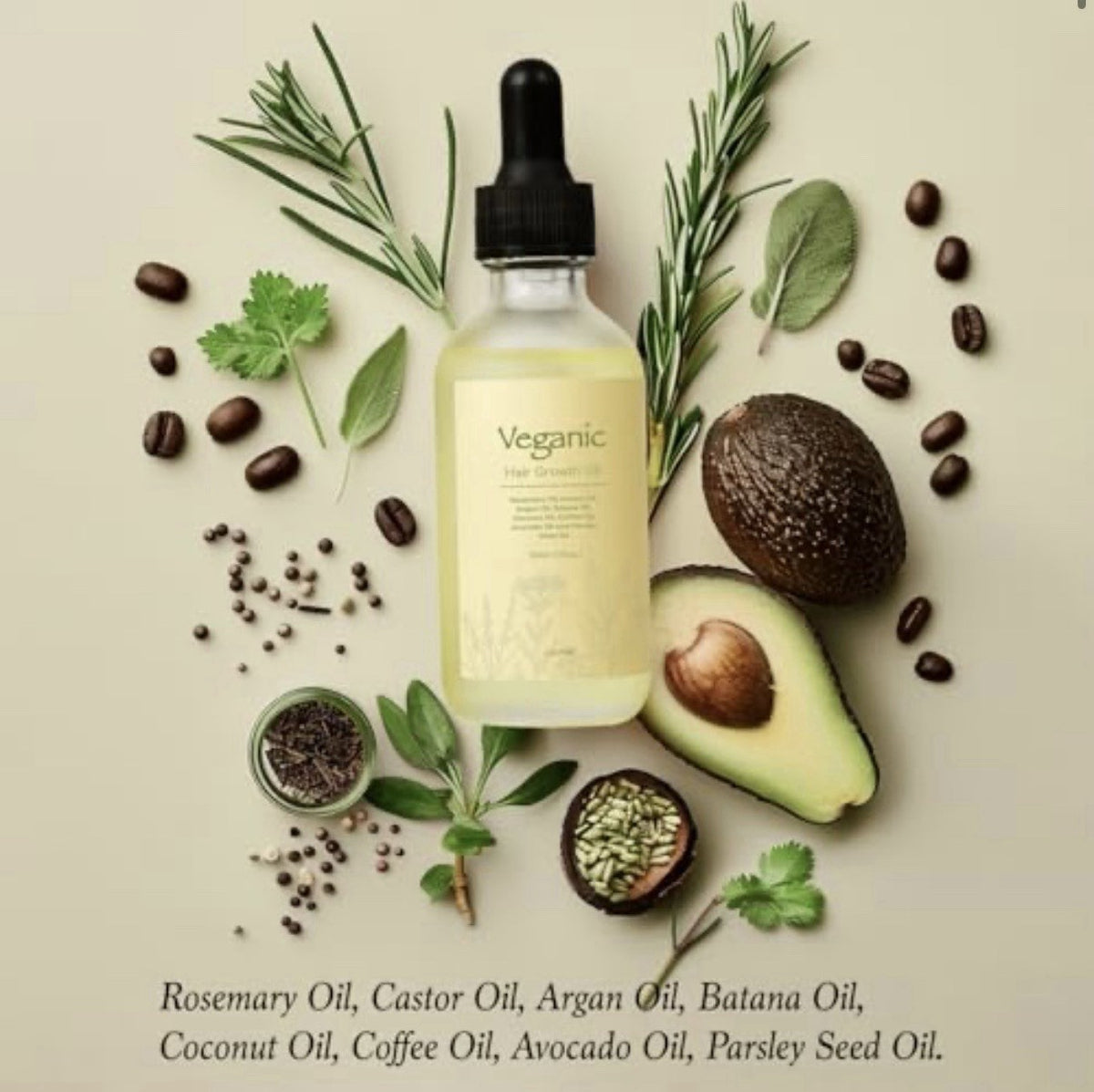 Hair Growth Oil Kit with Dermaroller - 2x30ml Botanical Blend