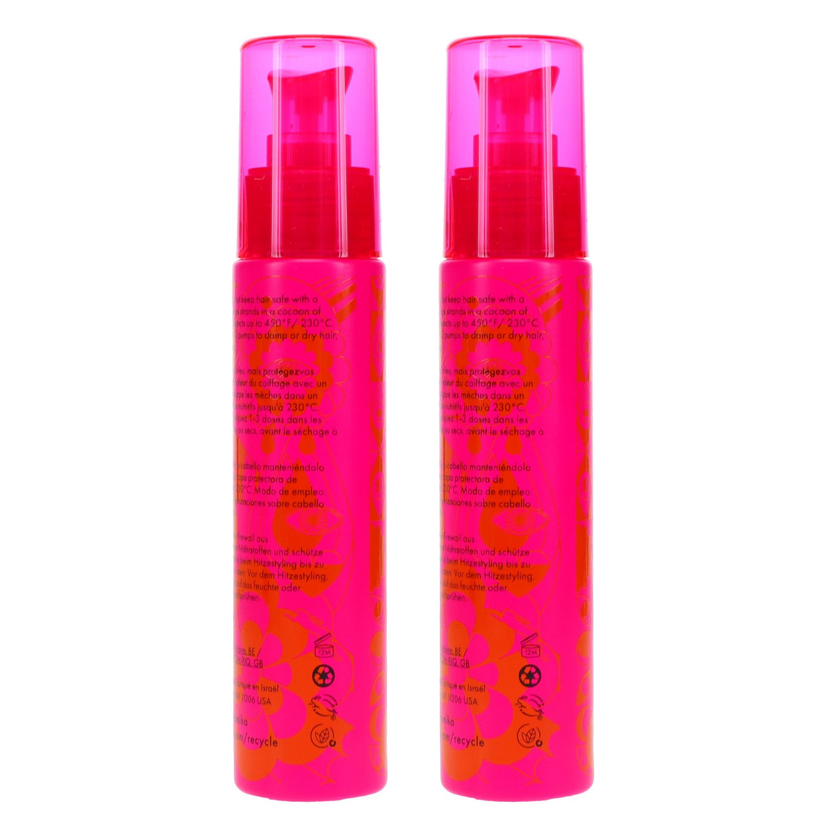 Amika Heat Defense Serum 1.7 oz - Protects Hair from Thermal Damage, 2 Pack
