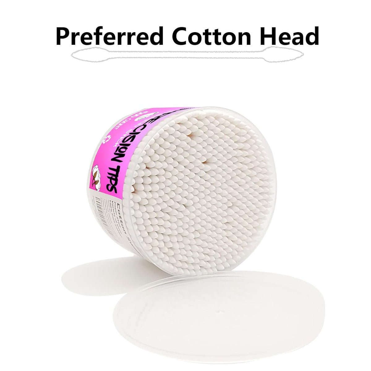 Pointed Tip Cotton Swabs 500 Count Precision Makeup & Ear Cleaning