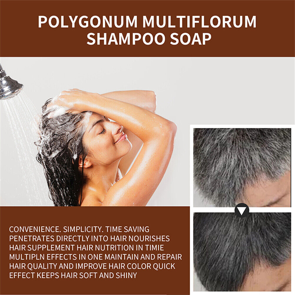 Natural Hair Darkening Shampoo Bar for Gray & Thinning Hair – Organic & Repair