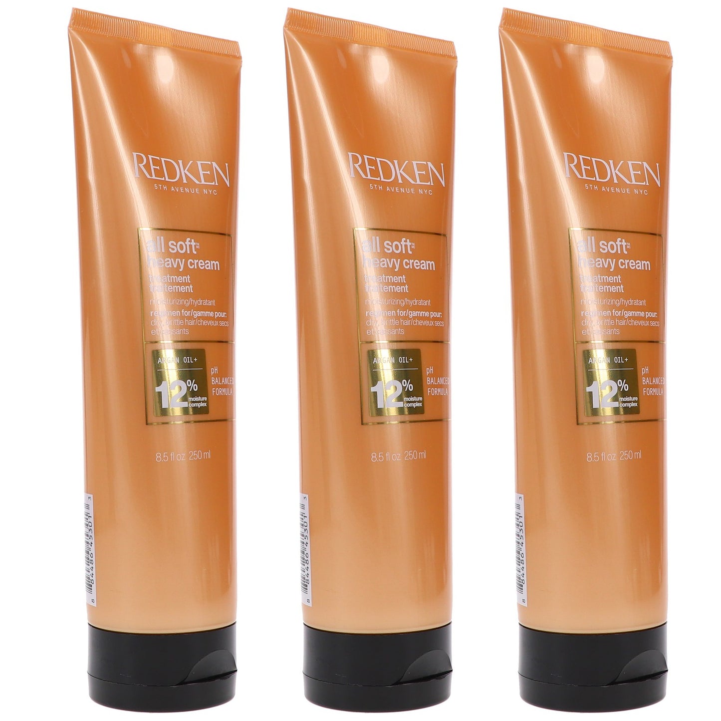 Redken All Soft Heavy Cream Hair Conditioner 8.5 oz 3 Pack - Deep Nourishing Treatment