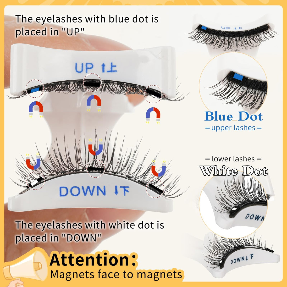 Magnetic Eyelashes Kit Reusable 2 Pairs No Glue Natural Look Easy to Apply