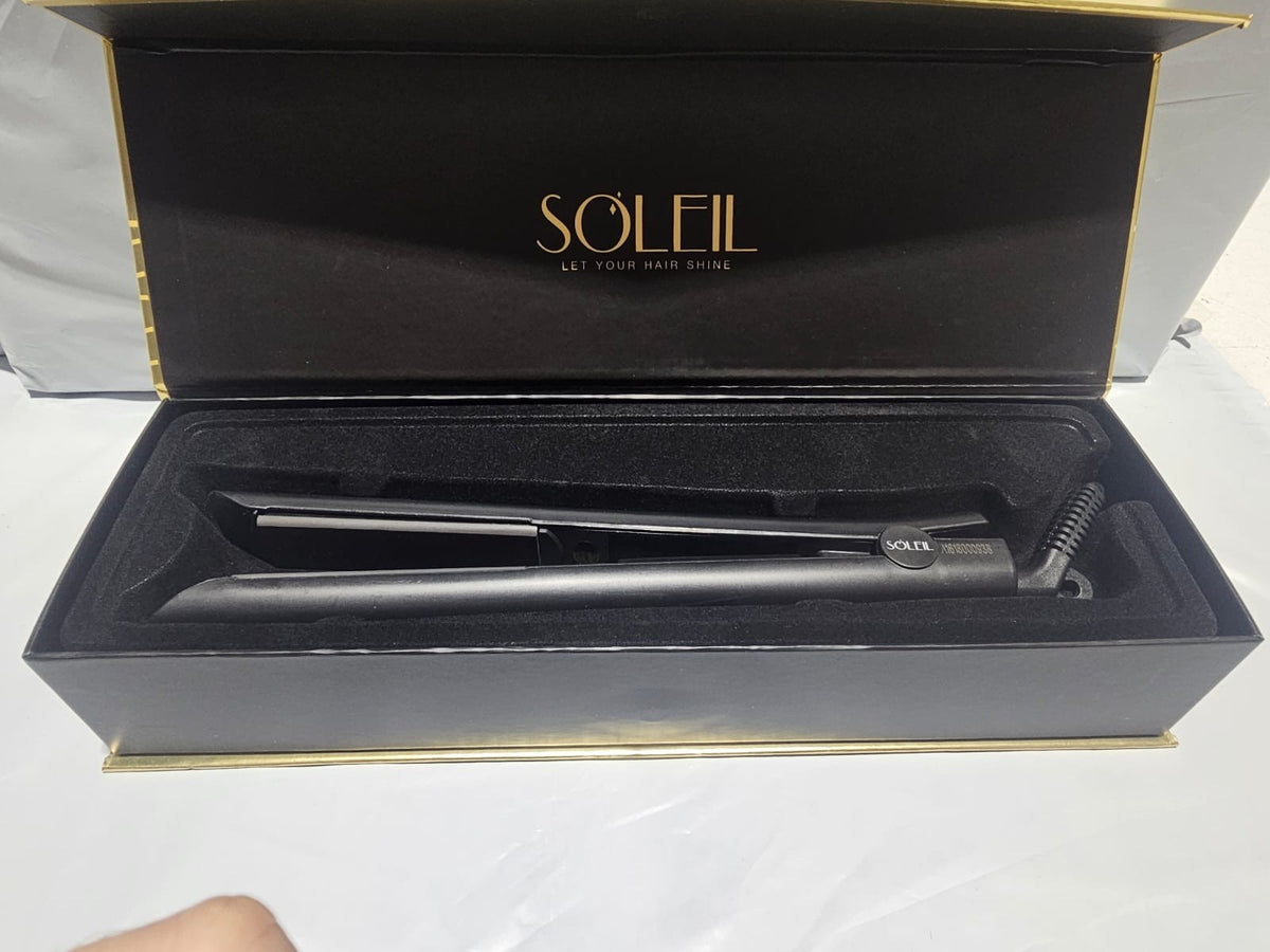 Ceramic Flat Iron for Hair - Black, Professional Hair Styling Tool
