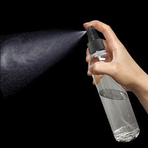 8 oz Clear Plastic Spray Bottle with Black Fine Mist Sprayer for Personal Care and Cleaning