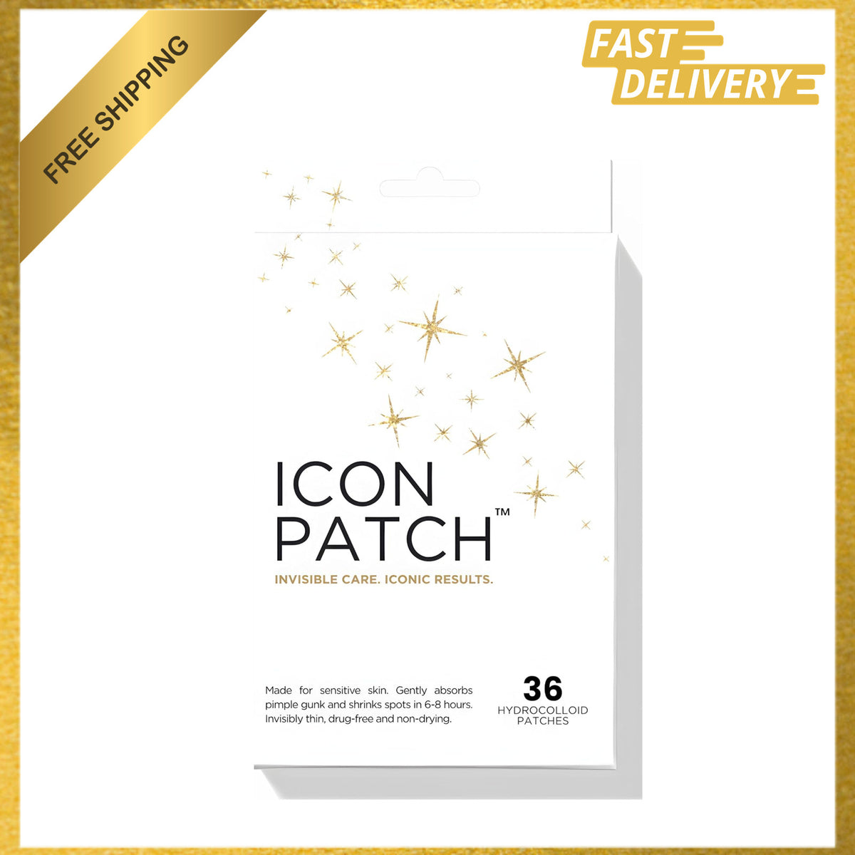 Hydrocolloid Acne Pimple Patches for Face & Skin - 36 Discreet Blemish Stickers