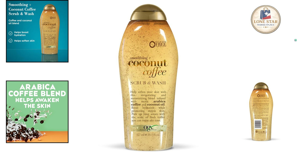 Daily Hydrating OGX Body Scrub 19.5 fl oz | Infused with Coffee &
