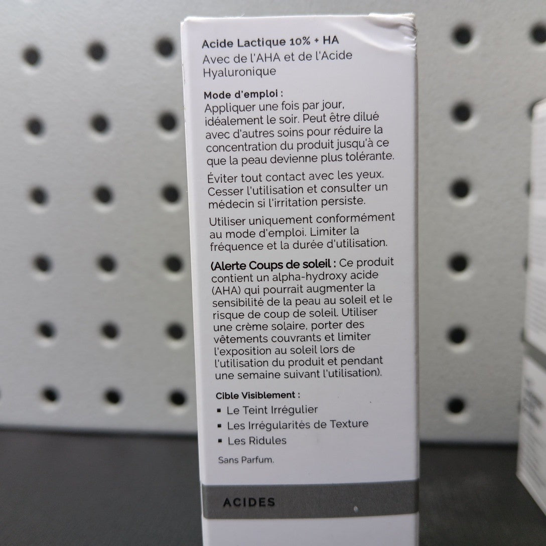Lactic Acid 10% + Hyaluronic Acid Serum - 30ml for Skin Exfoliation