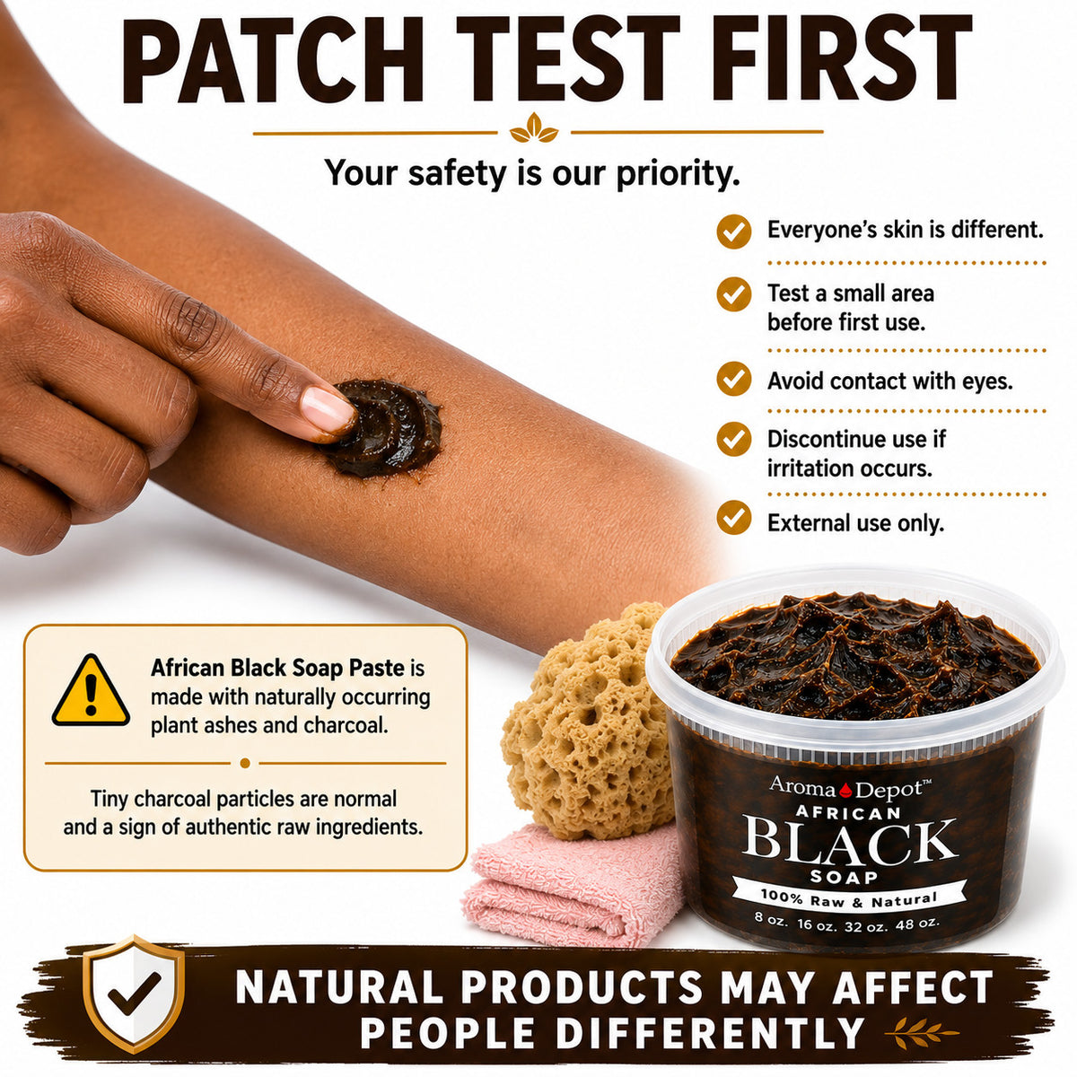 African Black Soap Paste & Yellow Shea Butter Set - Natural Skin Care Combo