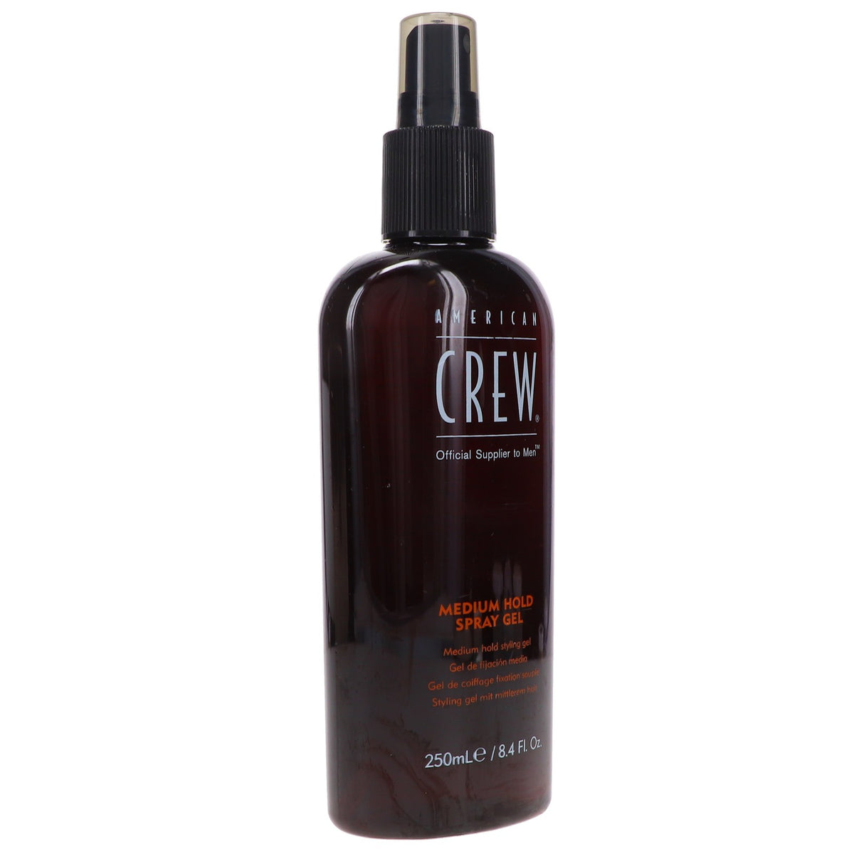 American Crew Medium Hold Hair Spray Gel 8.4 oz - Alcohol-Free, UV Protection, Natural Finish