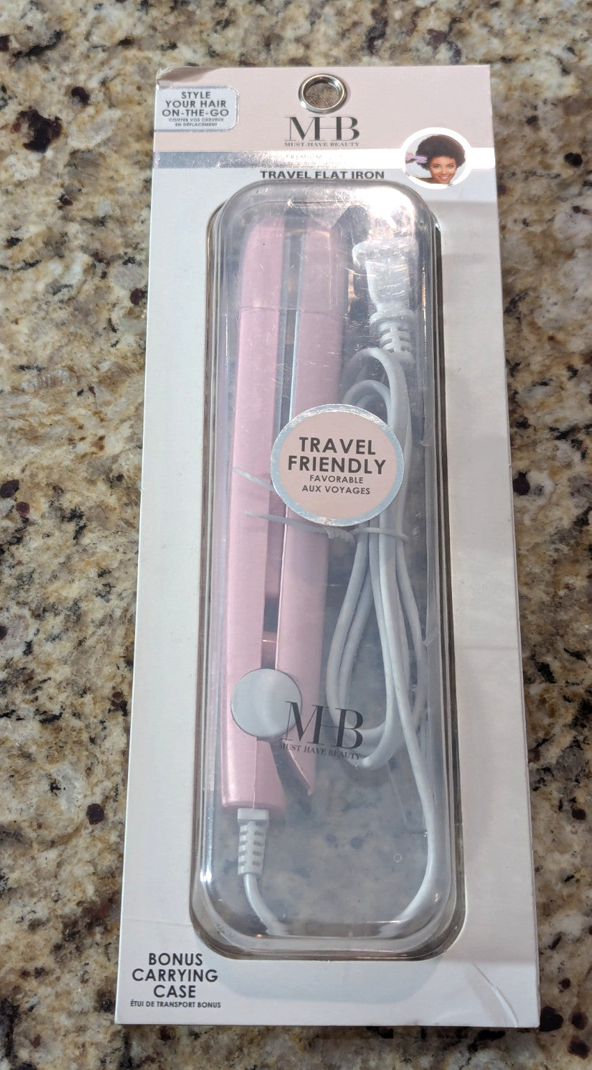Mini Travel Hair Straightener - Lightweight Pink Hair Styling Tool