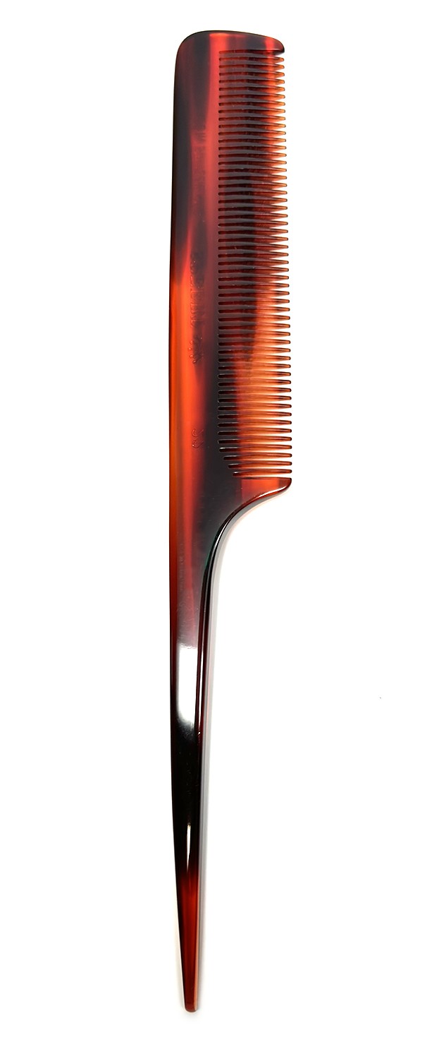 Handmade Swiss Cellulose Acetate Comb - Style #22, Havana Tortoise, 8x1 Inches