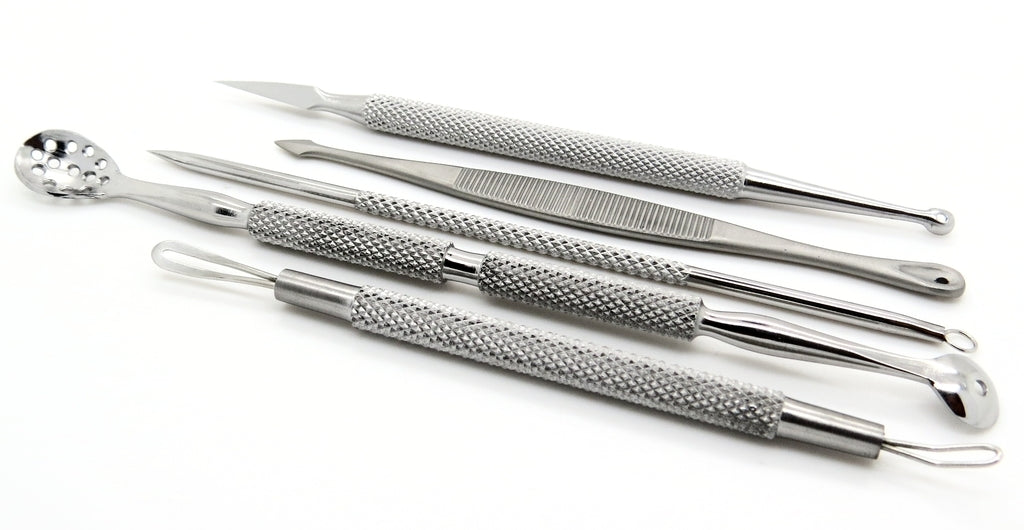 Professional Blackhead Comedone Acne Remover Tool Set - 5 Pieces