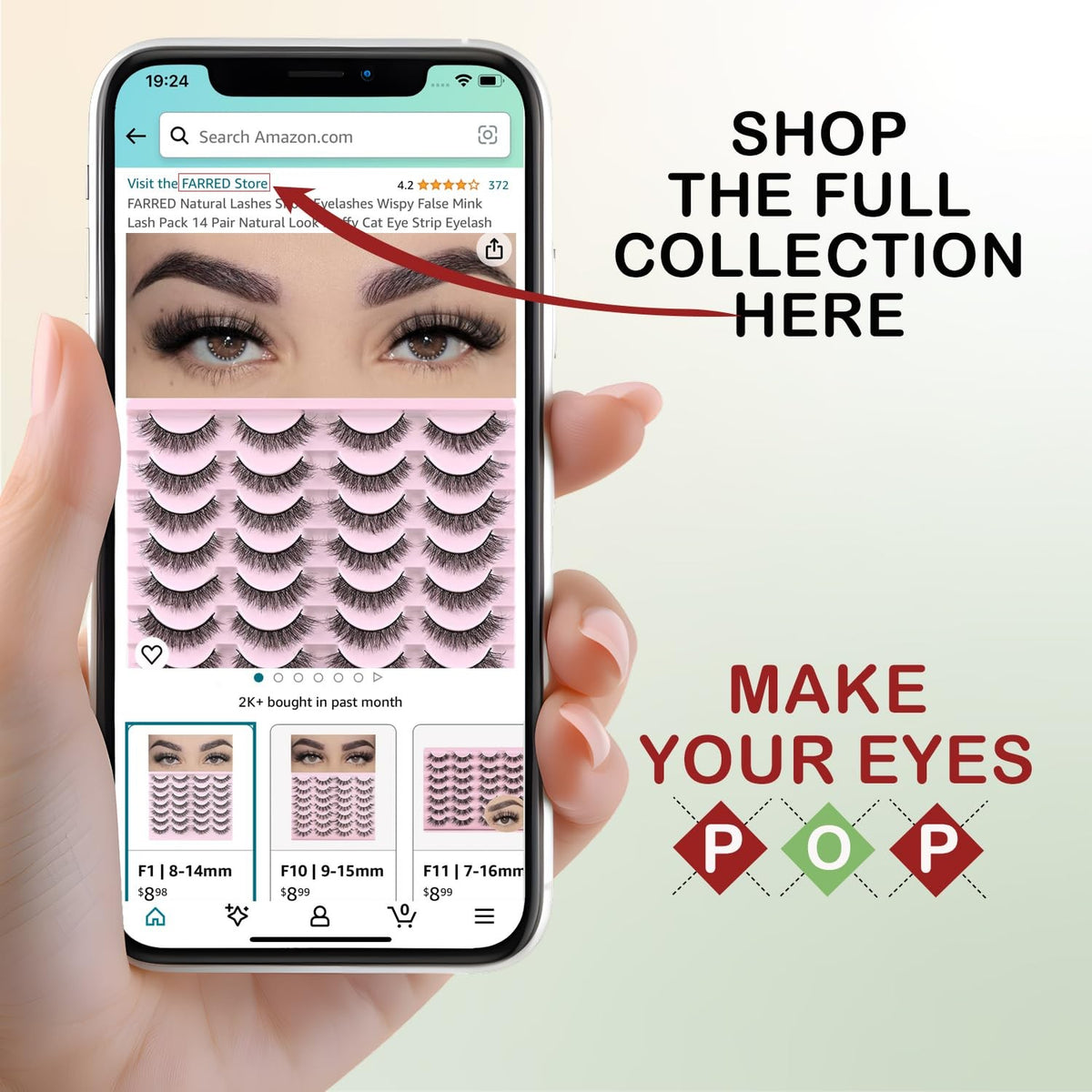 Short Wispy False Eyelashes 14 Pairs - Natural Look & Reusable