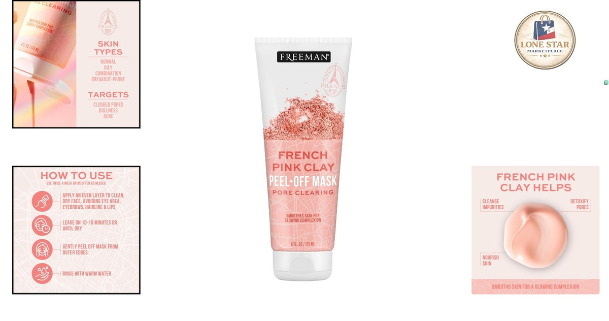 Pink Clay Facial Mask for Pore Cleansing & Detox - 175ml