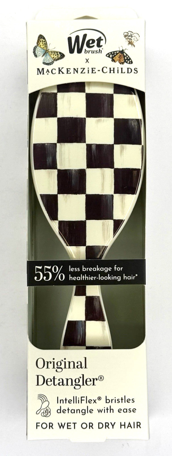 Wet Brush Hair Detangler Brush with Courtley Check Pattern - The Wet Brush