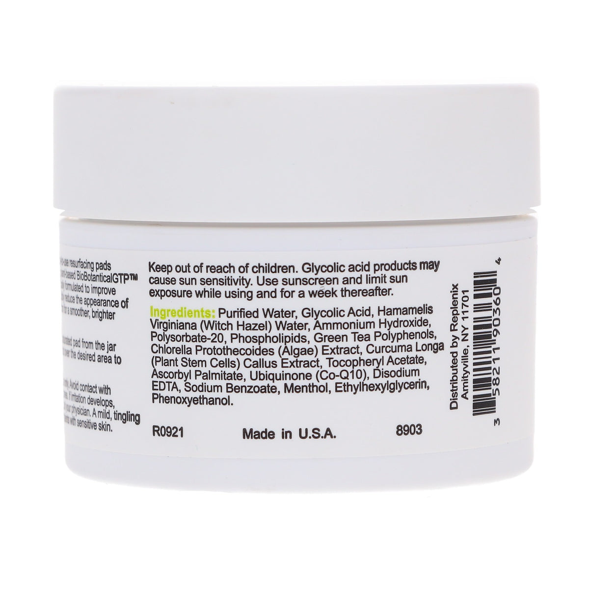 Glycolic Acid 20% Resurfacing Peel Pads - Exfoliating Skin Care 60 Count