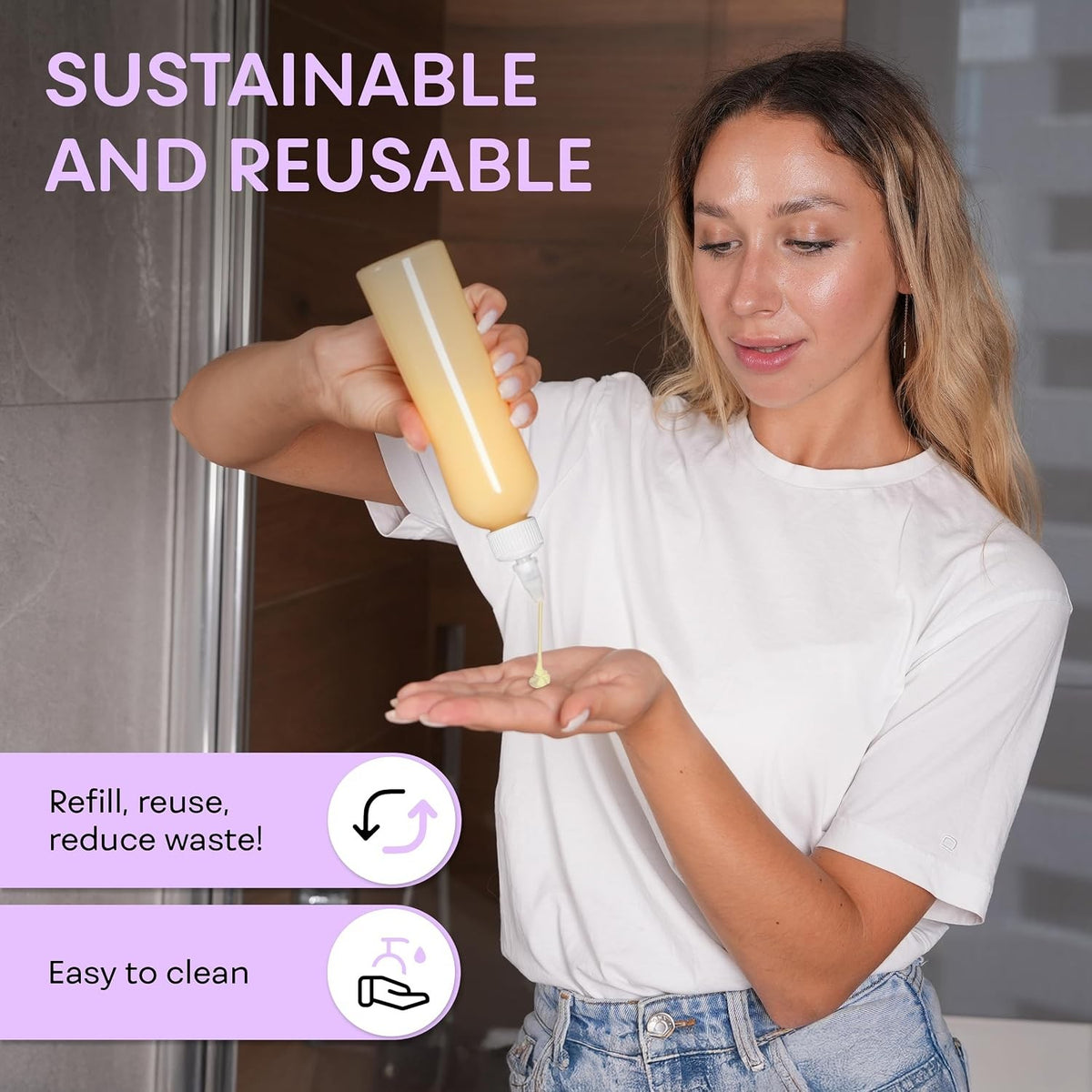 8 oz Twist Applicator Bottle - Clear, BPA Free Squeeze Bottle