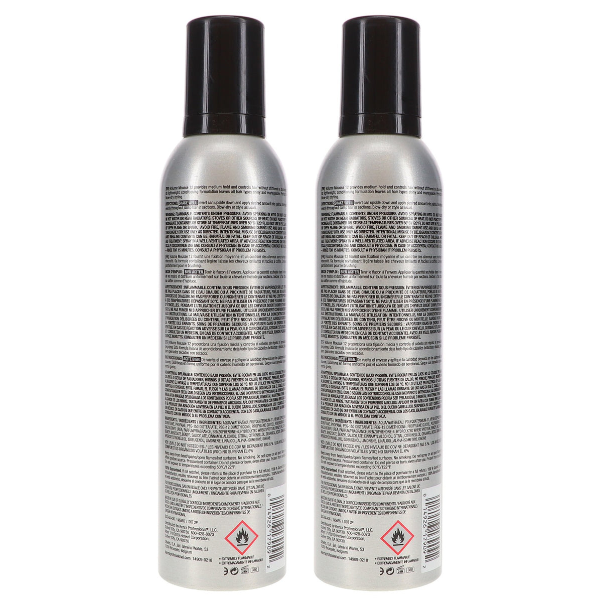 Kenra Medium Hold Volume Mousse #12 8 oz - 2 Pack for Natural, Shiny Hair