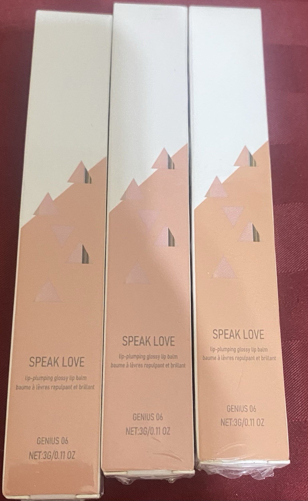 Lip Plumping Glossy Lip Balm Set - 3pcs Genius 06, Sealed 3g Each