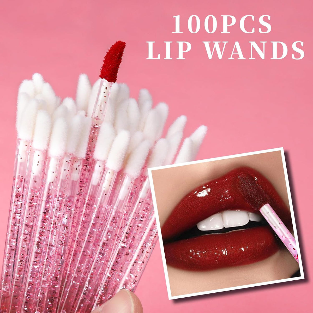 Disposable Makeup Applicators Kit with Mascara Wands Lip & Eyeshadow Brushes