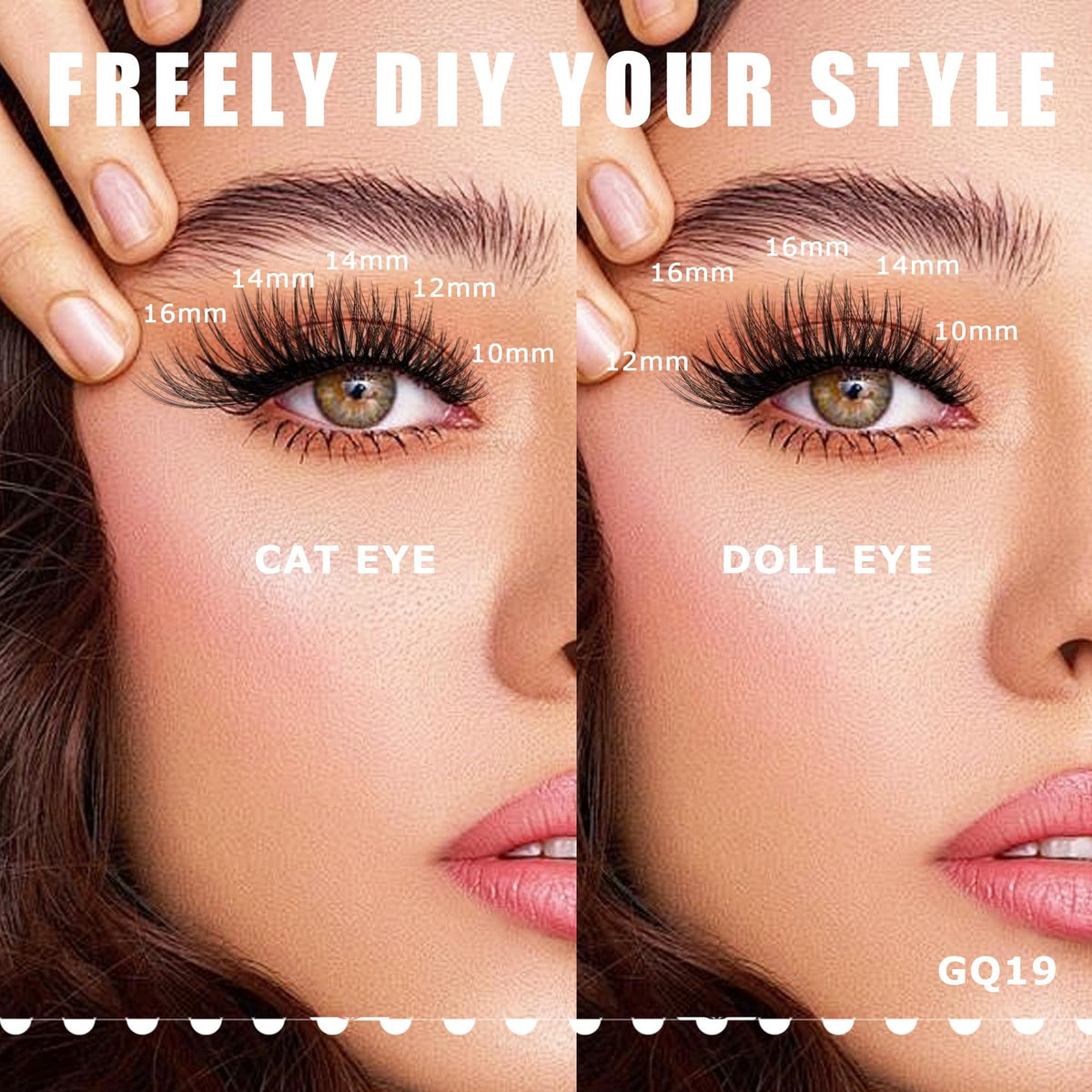 Wispy Eyelash Clusters 14mm Faux Mink Reusable Natural Look False Eyelashes