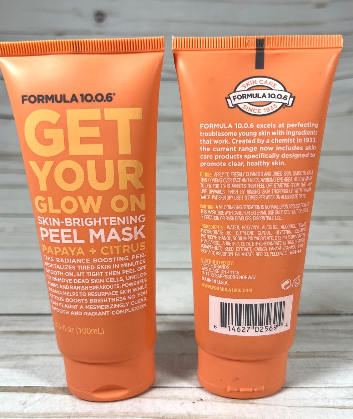 Skin-Brightening Peel Mask Papaya Citrus 3.4oz - 2 Pack