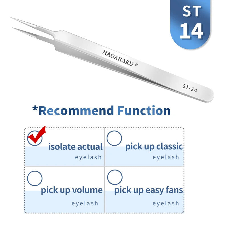 Eyelash Extension Tweezers Stainless Steel 3D Makeup Lash Applicator