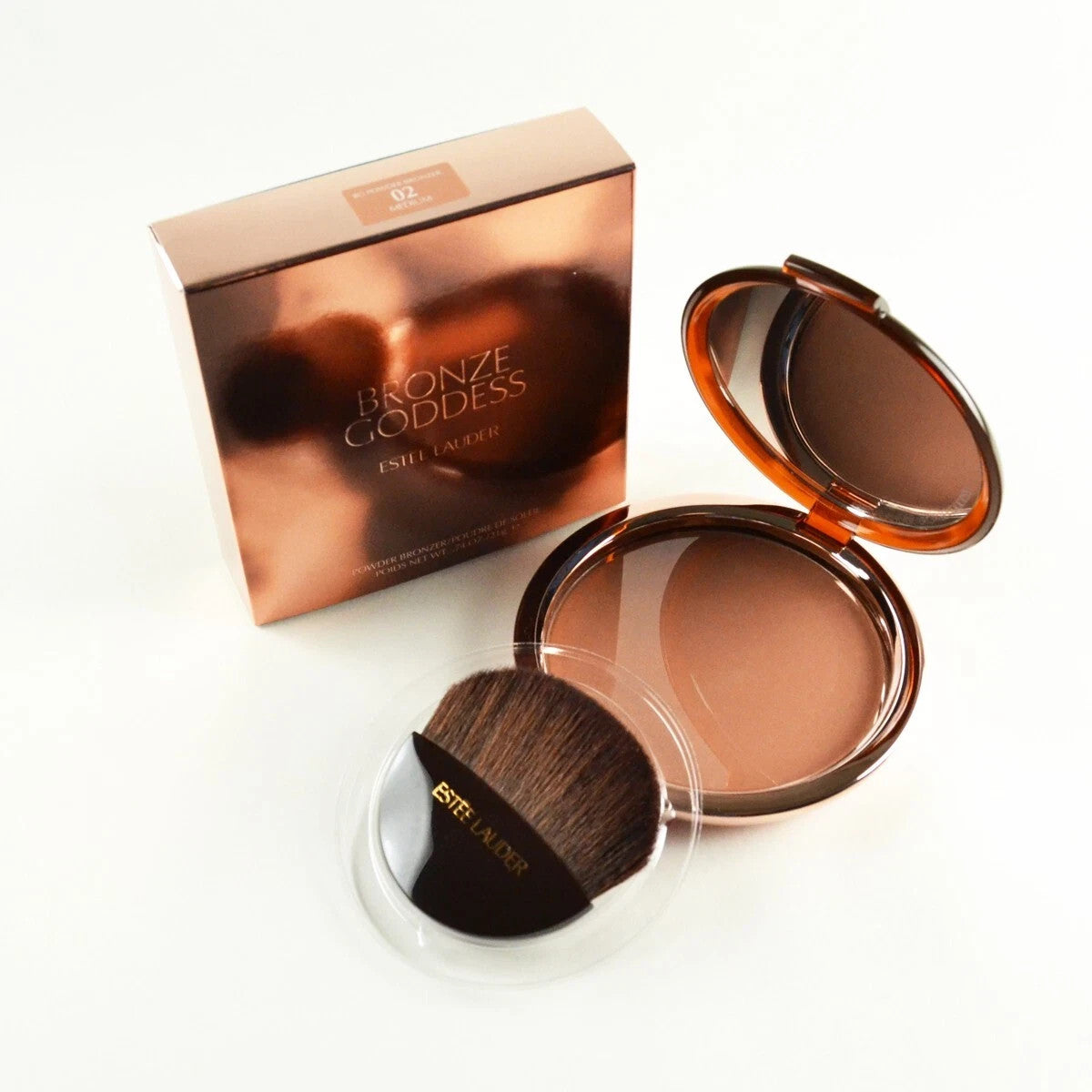 Luxury Powder Bronzer with Brush - Sun-Kissed Glow, Oil-Free & Dermatologist Tested
