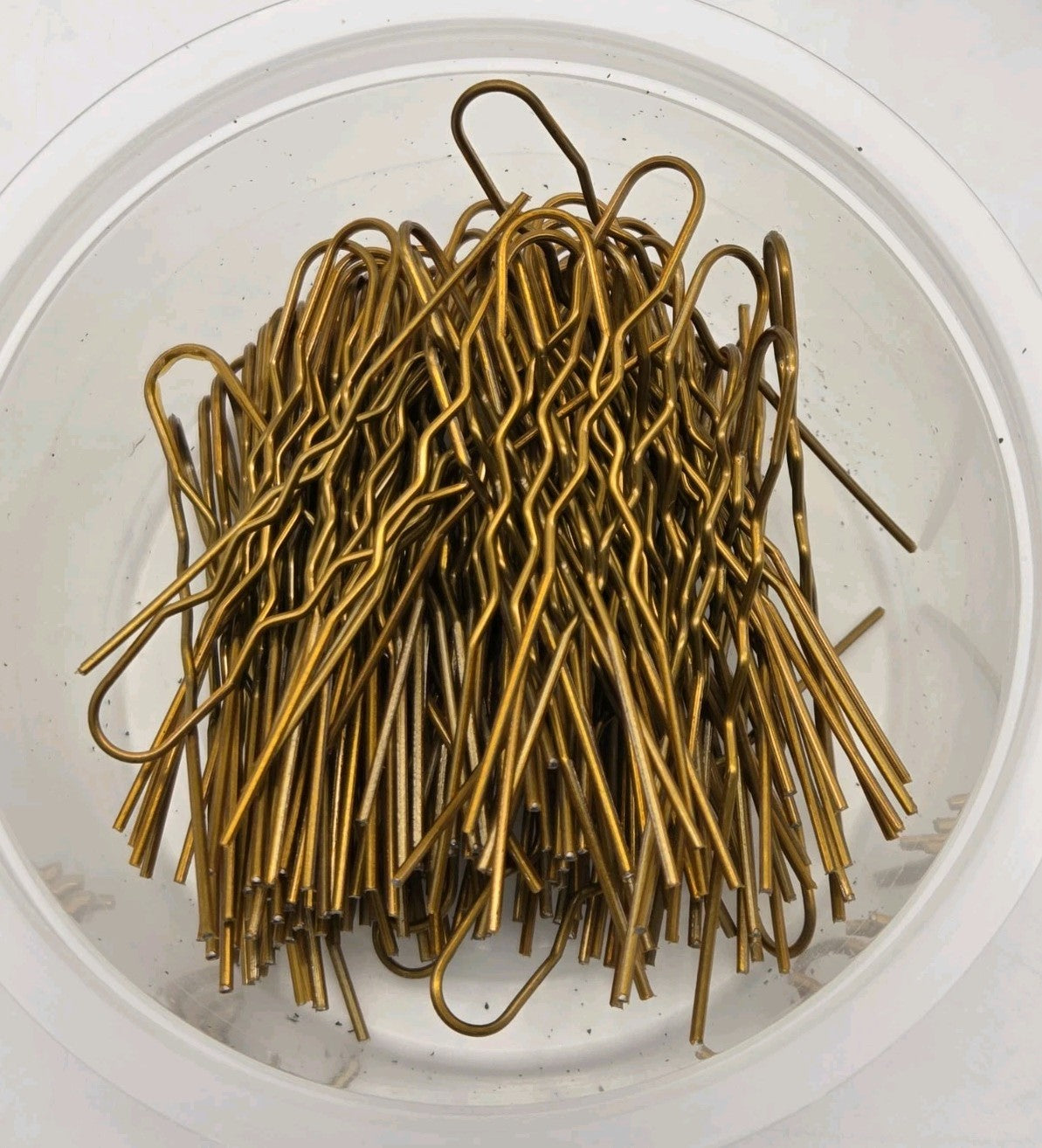 Hollywood Hair Pins Brown 100 Count Tub Nylon Coated 1 3/4" Invisible