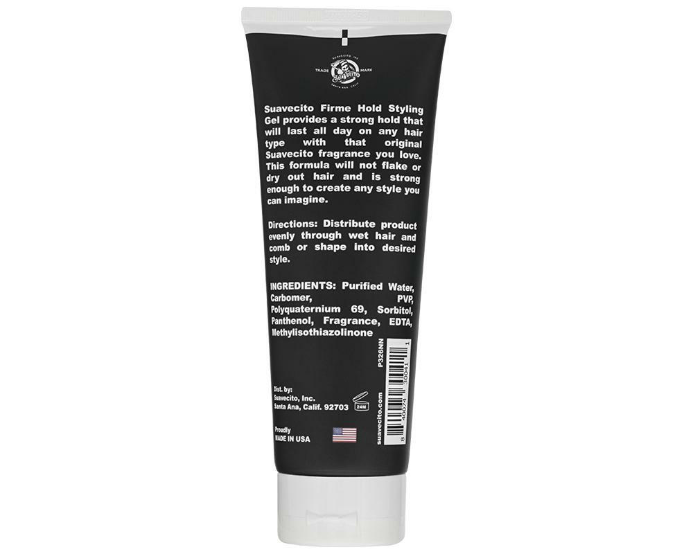 Strong Hold Hair Gel 8 oz - Alcohol-Free, Flake-Free Styling Gel