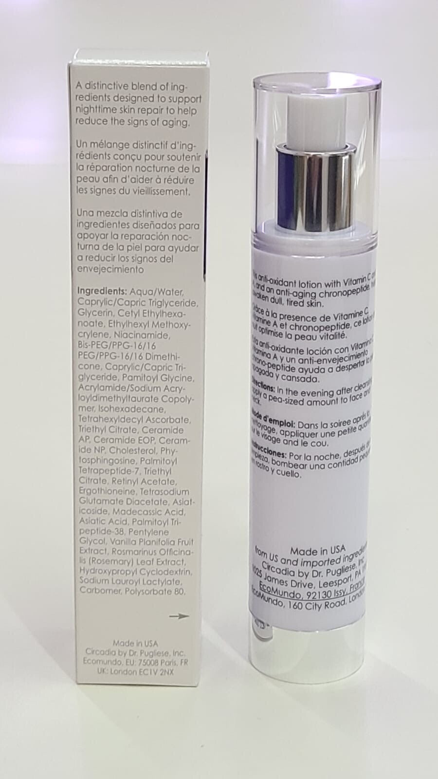Circadia Nighttime Repair Facial Lotion 2 fl oz