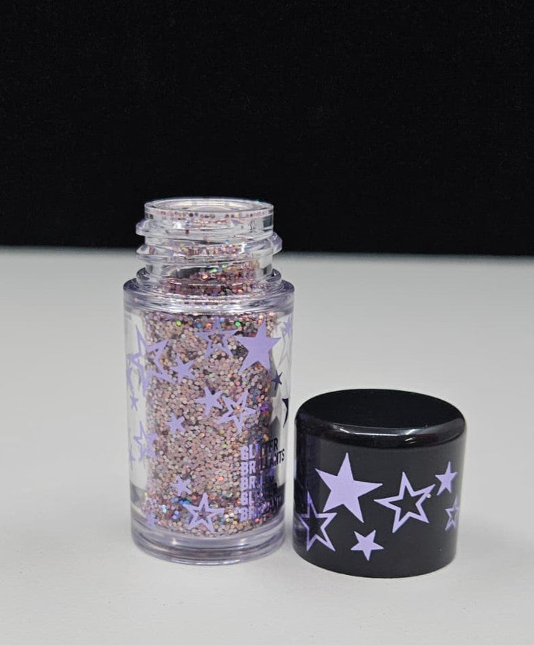MAC Pink Hologram Glitter Brillants Mini Travel Size Cosmetic