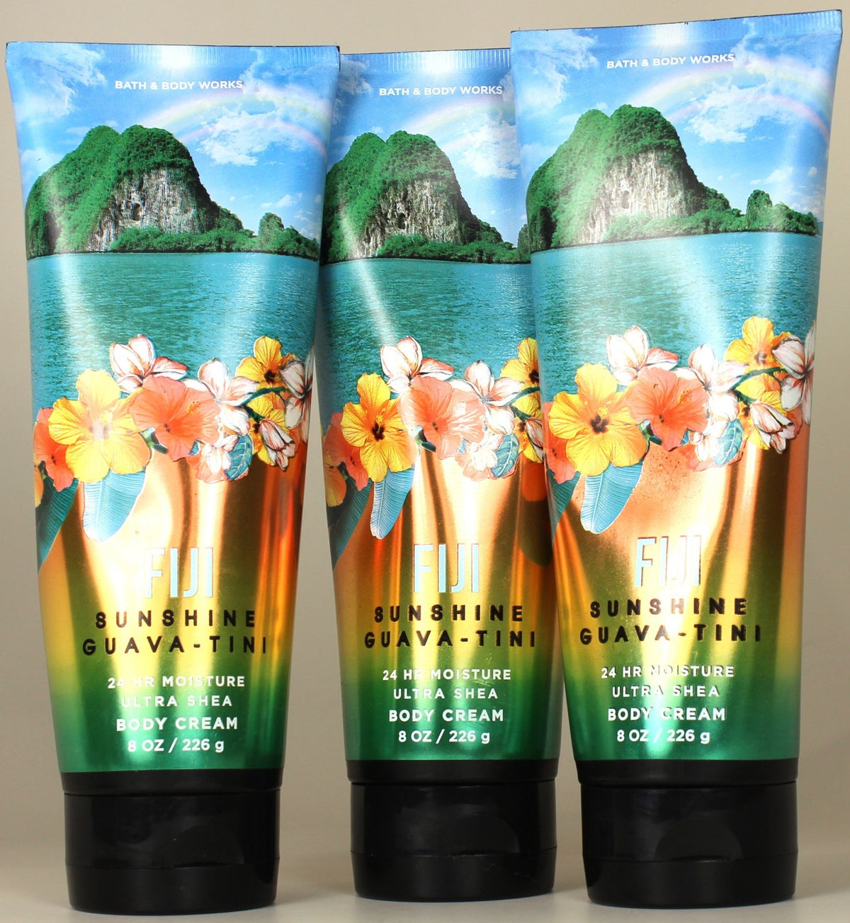 Fiji Sunshine Guava-Tini Body Cream Lotion, 8oz (3-Pack)