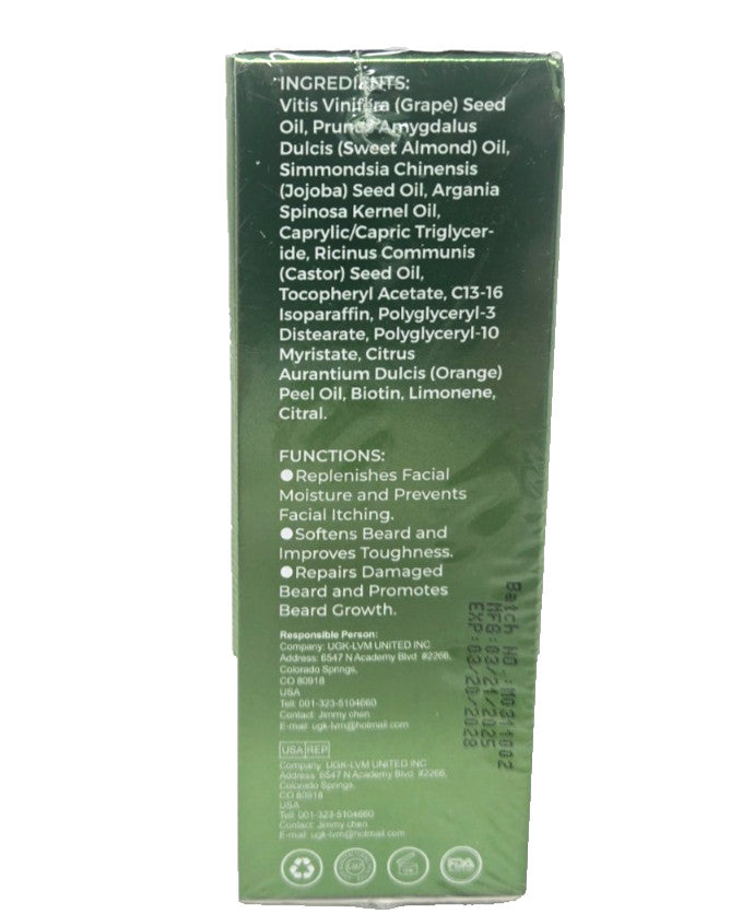 Biotin Beard Growth Oil - Citrus Serenity, 2 fl oz