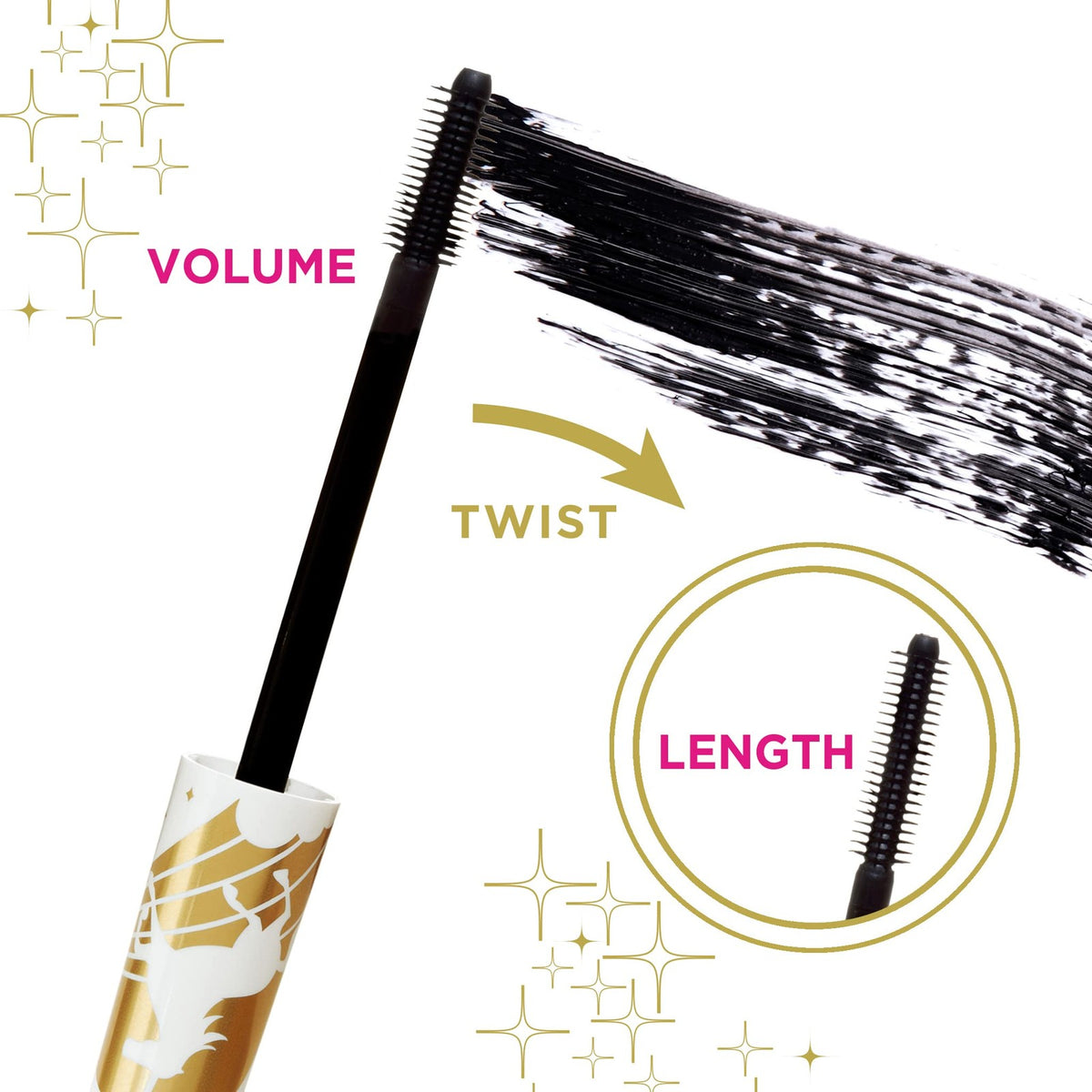 Vegan Lash Extending Mascara with Natural Plant Fibers - 7-in-1 Conditioning, Lengthening & Volumizing Black Magic