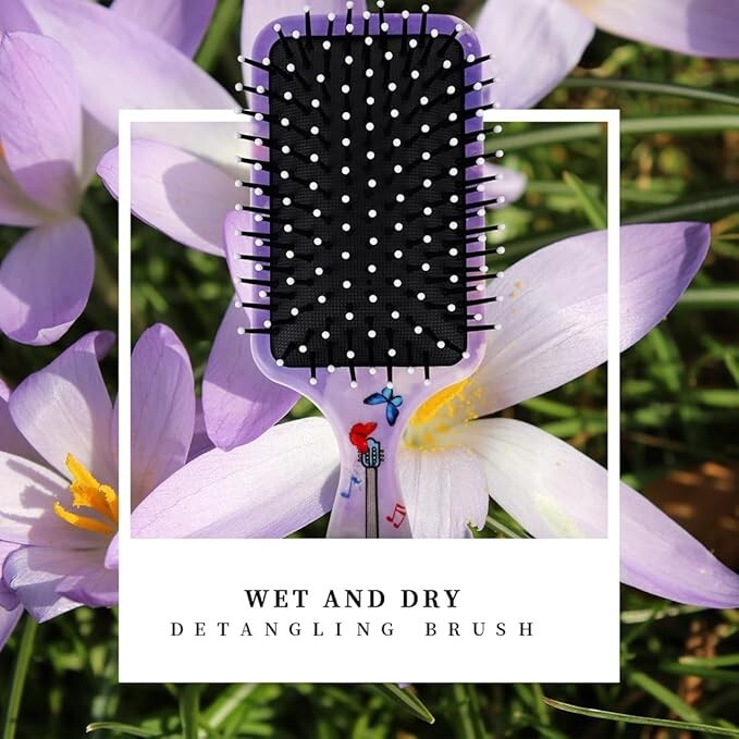 Taylor Girls Pop Singer Inspired Hair Brush with Scrunchies - USA Seller Fast Ship