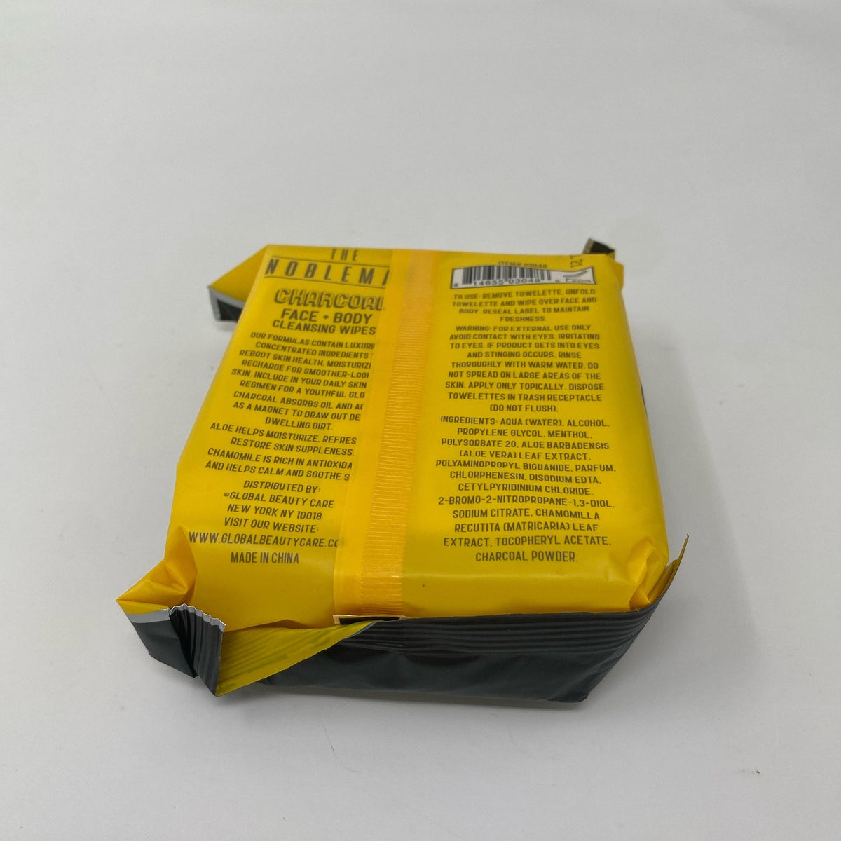 Charcoal Face & Body Cleansing Wipes with Aloe & Chamomile - 30 Pack