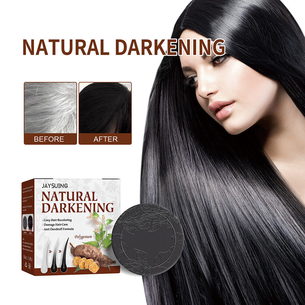 Natural Hair Darkening Shampoo Bar for Gray & Thinning Hair – Organic & Repair