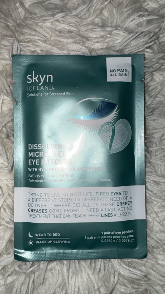 Dissolving Microneedle Eye Patches with Hyaluronic Acid - 1 Pair