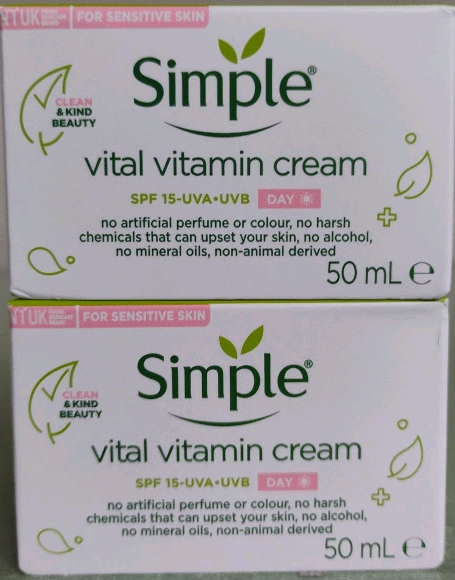 Vitamin Day Cream 2-Pack - Hydrating Moisturizer with Vitamins B3 C E