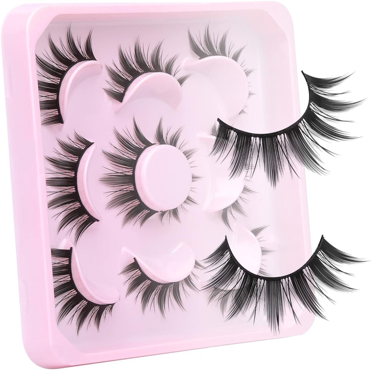 Manga False Eyelashes Spiky Natural Look Wispy Mink Doll Eye Makeup