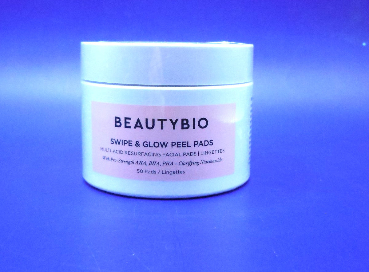 BeautyBio Swipe & Glow Peel Pads - 50 Count Full Size Safety Sealed Tub