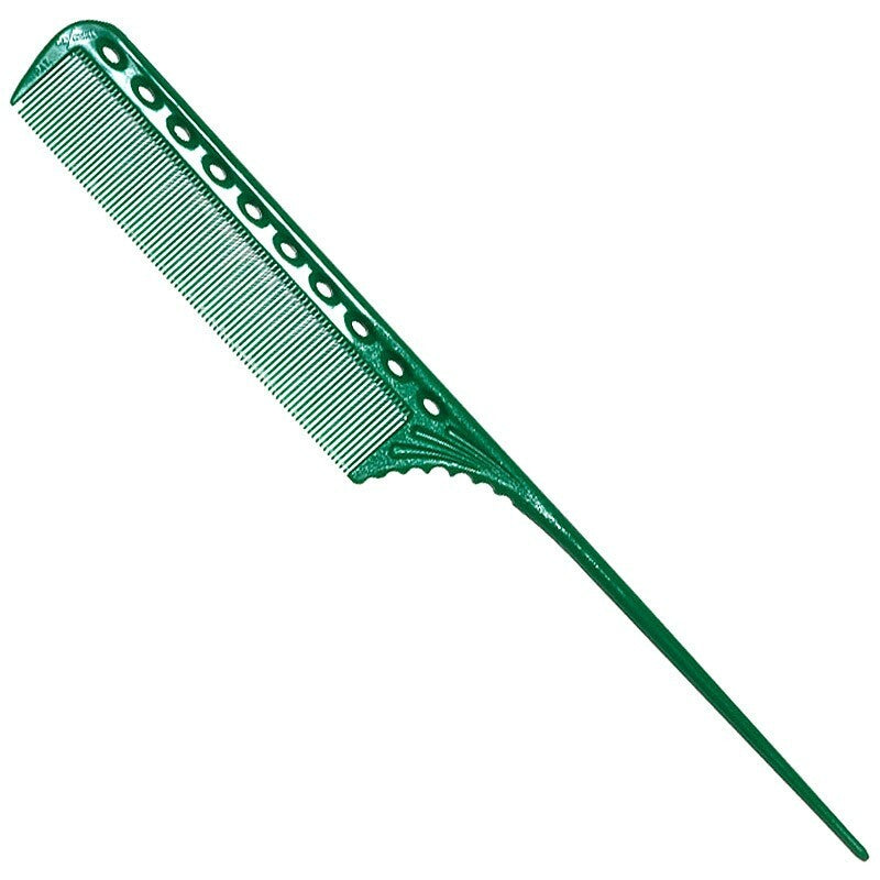 YS Park 111 Super Tint Rat Tail Comb Thick Green Hair Styling Tool