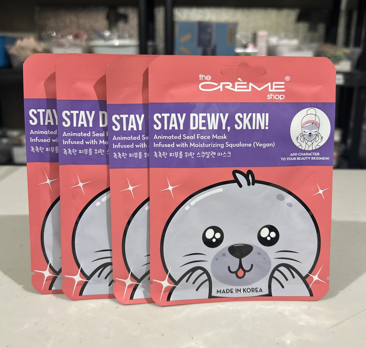 Stay Dewy Animated Animal Face Masks - 4 Pack
