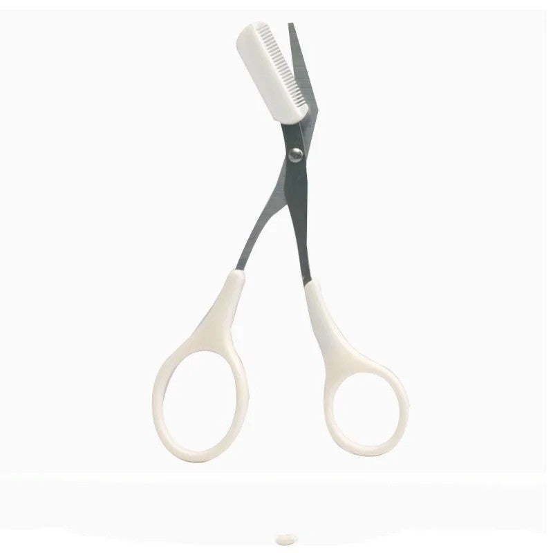 Eyebrow Trimmer Scissors with Comb and Remover - Grooming & Hair Removal Tool