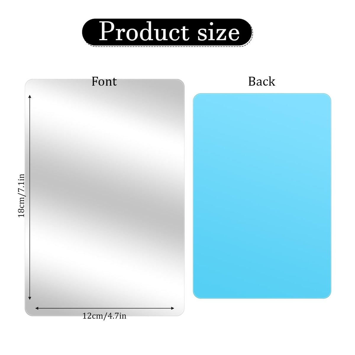 8 Pack Shatterproof Plastic Mirrors - Acrylic Wall Mirror Sheets for DIY Crafts, Safety & Space Decor, 5x7 Inches