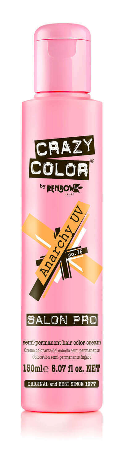 Semi-Permanent UV Reactive Hair Dye - Neon Orange, 150ml