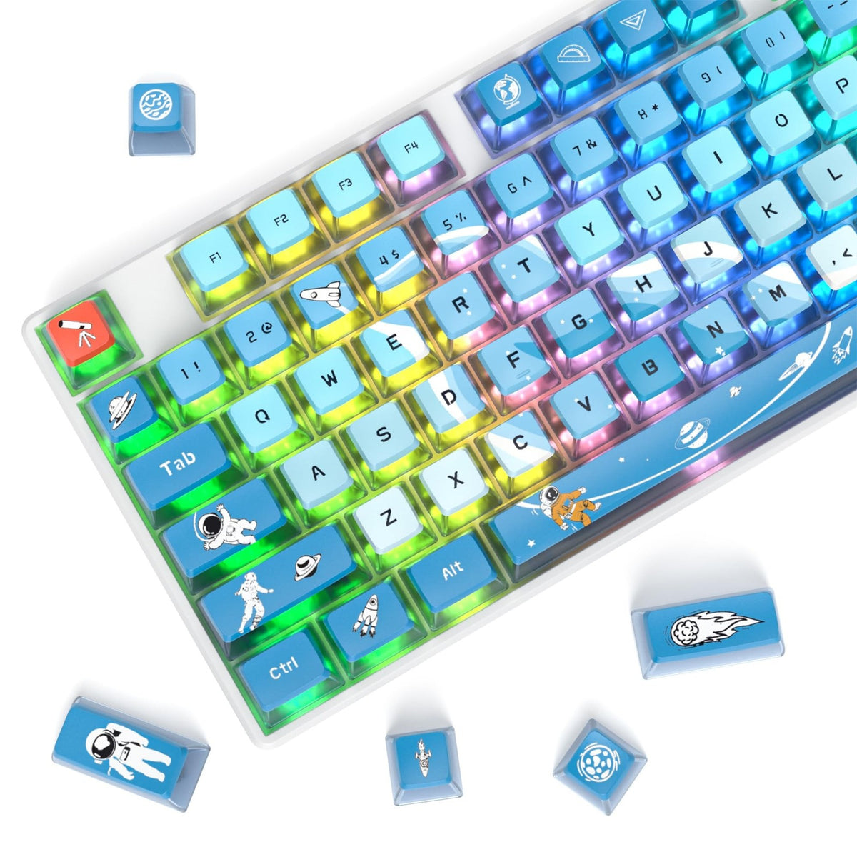 120 Keys PBT ASA Profile Pudding Keycap Set for Mechanical Gaming Keyboard