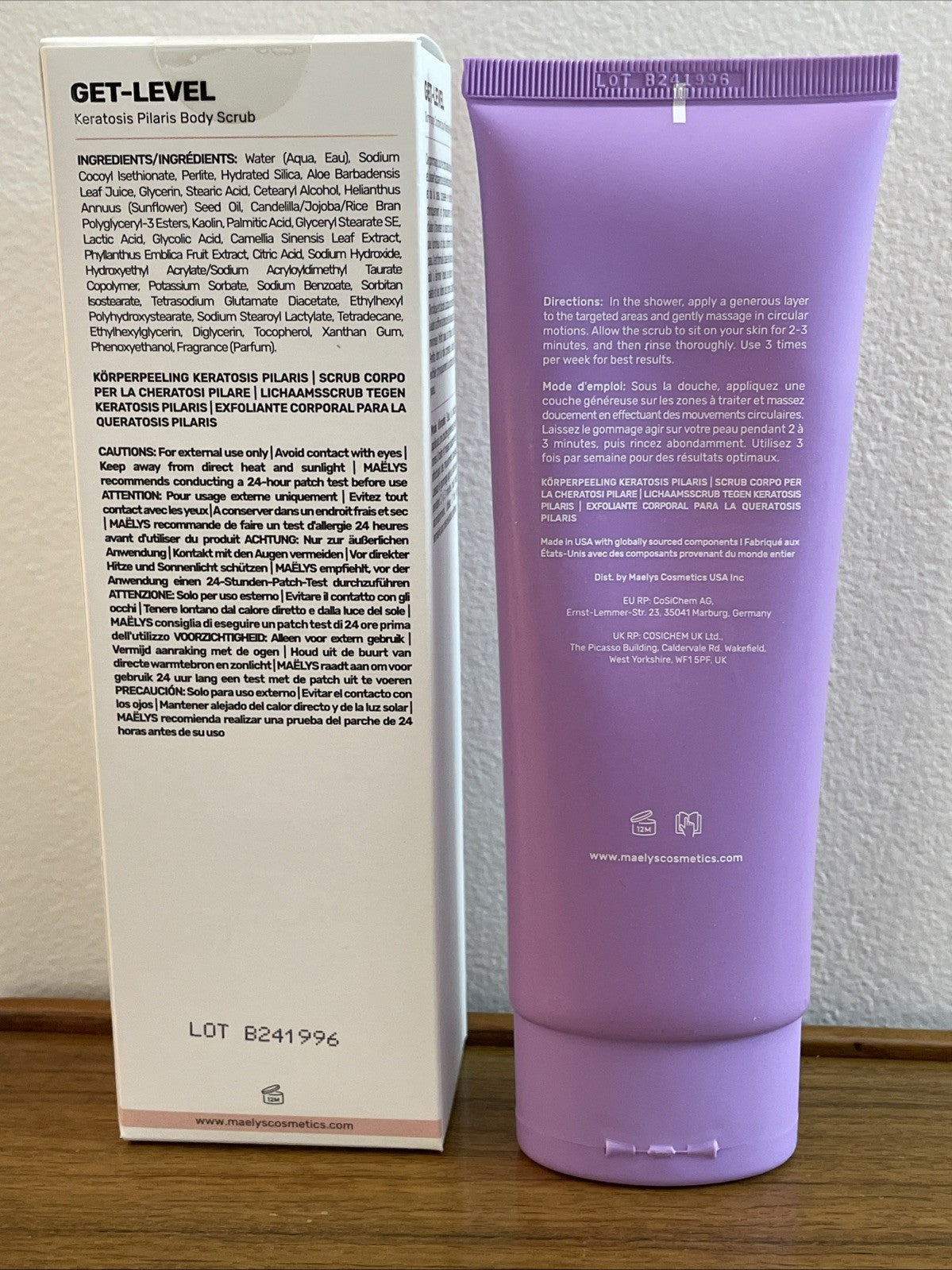 MAELYS GET-LEVEL KERATOSIS PILARIS BODY SCRUB 5 OZ SEALED BOXED